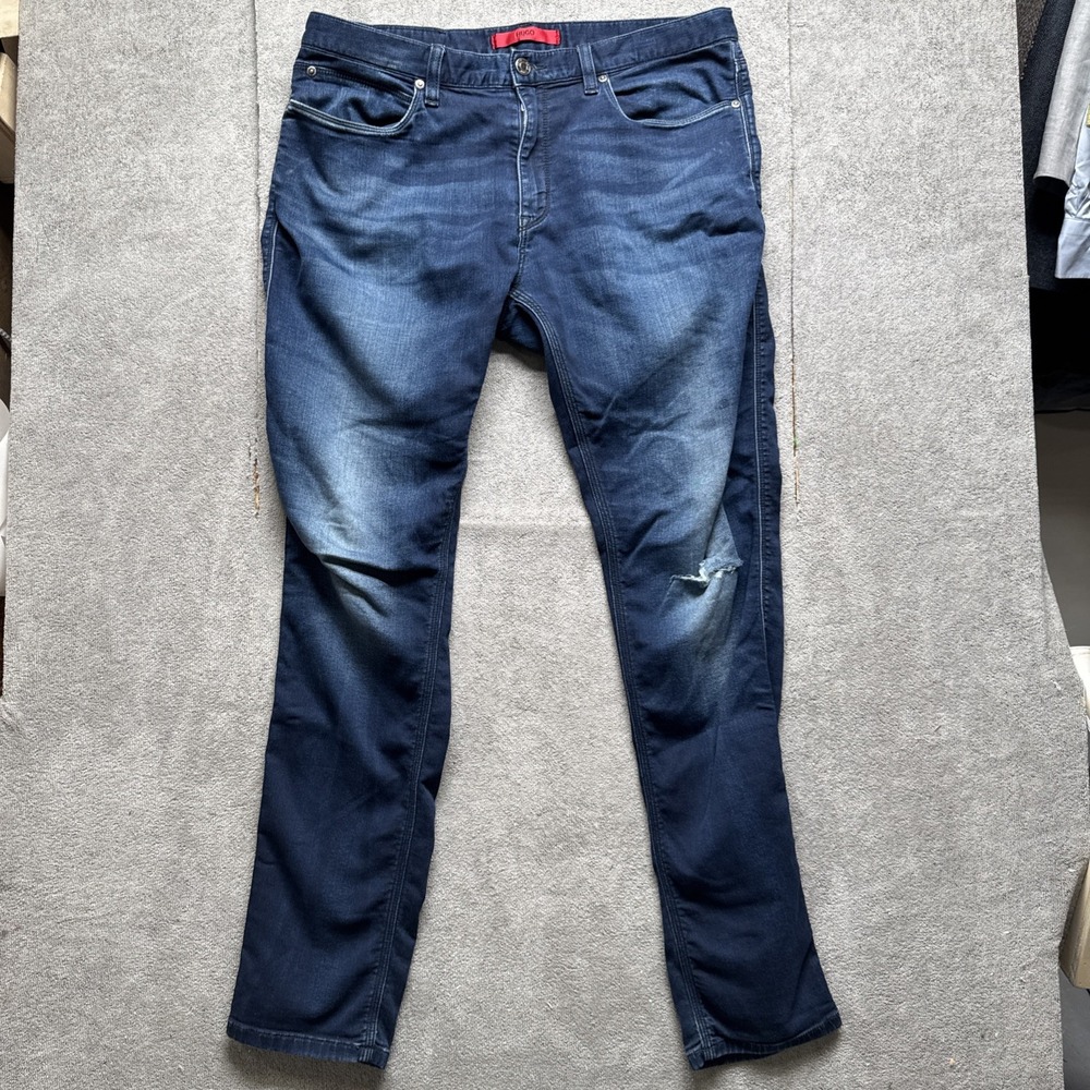Hugo Boss Jeans Mens 32x32 (fits‎ 33x29) Blue Faded 734 Skinny Fit Blue